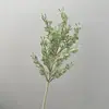Plantas verdes artificiais, incluindo agulhas de pinheiro, grama e hastes de trigo, para arranjos florais, decoração de casa, fotografia de casamento e como cobertura de solo decorativa