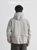 Chamarra con Capucha Yizhi Workwear para Hombre, Otoño 2026 Estilo Funcional Exterior Holgado Cremallera Abrigo Casual