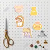 Ins Lindo Oso Conejo Expresión Bolsa Pegatina para Diario diy Taza de Agua Computadora Pegatina de Dinosaurio Pegatina Impermeable Sin Rastro