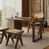Nueva Mesa de Té para Balcón Estilo Chino con Bandeja de Té de Piedra Almacenamiento de Tetera Soporte para Té Mesa Pequeña para el Hogar Madera Maciza Mesa Simple para Preparar Té
