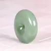 Pingente Fivela da Paz de Jade Natural de Tianshan, Xinjiang, Colar com Anel da Paz de Jade Branco, Pingente Interligado para Clavícula de Jade