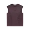 Camiseta sin mangas informal de verano Nanxia Disguise, de corte relajado, deconstruida, para hombre, mujer, pareja, chaleco retro lavado y desgastado