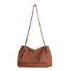 Bolso Bandolera de Moda para Mujer, Nicho, Nuevo Otoño/Invierno, Bolso de Cadena para Axila, Gamuza, Elegante, Versátil, Bolso de Hombro, Bandolera