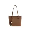Bolso de axila casual tejido con patrón de rombos y bloques de color, bolso de mano de gran capacidad estilo coreano para el día a día, bolso de hombro tipo tote simple y elegante