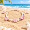 Conjunto de Collar y Pulsera de Estrella de Mar y Tortuga de Cerámica Elemento Oceánico Flor de Arcilla Blanda Estéreo Joyería Trenzada Ajustable