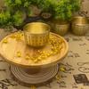Pure Brass Baifu cilindro de cobre decoração cinzeiro pequeno cilindro de arroz decoração pequena artesanato de cobre esculpido Baifu cilindro