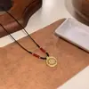 Fortuna y Prosperidad_ Nuevo Collar con Colgante de Calabaza de la Fortuna Estilo Chino para Mujer, Cadena para Clavícula de Lujo Ligero, Accesorio Versátil