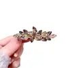 2026 Nuevo Estilo Japonés y Coreano Lujo Ligero Clip de Resorte de Flor de Cristal para Mujer, Pinza para Cabello para Medio Recogido, Accesorio para el Cabello con un Toque de Alta Gama