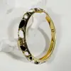 Yongge Jewelry Pulsera de Esmalte Transfronteriza Europea y Americana para Mujer Moderna Colorida Geométrica Rayada de Puntos Filigrana con Borde Dorado Accesorio de Mano