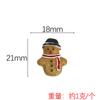 YQT Comida navideña juego pan de jengibre copo de nieve árbol de Navidad pegamento crema resina accesorios joyería DIY carcasa para teléfono móvil refrigerador