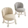 Silla Giratoria con Respaldo, Taburete Pequeño con Ruedas, Taburete Bajo, Silla Móvil, Banco Pequeño, Zapatero Giratorio para Apartamentos de Alquiler