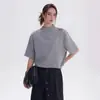 Camiseta Deconstruída Loose Fit High Street para Homens, Marca Tendência de Verão, Corte 3D, Manga Curta, Versátil, Camiseta Casual