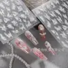 Novos Adesivos de Unhas Flor de Gelo Cool da Cyansea Adesivos de Flores Elegantes em Relevo Adesivos de Unhas com Padrão Pequeno