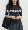 HAVEGAN/ Cuello medio alto, hombro normal, camiseta básica de punto para mujer, otoño, manga corta, corte ajustado, camiseta base elástica