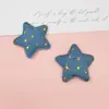 Doce e Cool Couro Jeans Estrela de Cinco Pontas Case de Celular DIY Acessórios de Cabelo Materiais para Joias Artesanais Acessórios para Sapatos Acessórios Decorativos