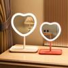 Espejo de Maquillaje Nuevo 2024 Dormitorio de Estudiante Hogar con Luz Estilo Ins Princesa Bonito Plegable con Espejo Pequeño