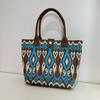 Bolso de Mano Tejido Estilo Coreano, Bolso de Mano de Moda Houndstooth para Viajeros de Gran Capacidad, Bolso de Mano Casual Versátil, Bolsa para el Almuerzo