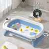 Tina de Baño Plegable con Sensor de Temperatura para Bebé, Tamaño Grande para Uso Doméstico, para Niños Pequeños, Tina Inteligente con Sensor de Temperatura para Bebés Recién Nacidos
