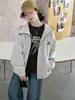 Jaqueta com Capuz para Meninas Estilo Primavera e Outono 2026 Nova Solta Casual Tendência Marca Moda para Crianças de Meia-idade e Grandes Jaqueta Top Roupas de Outono