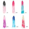 Peluca de cola de caballo con forma de burbuja y linterna, trenza grande para mujer, trenza retorcida, trenza navideña a mano