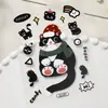 Adesivo Fofo e Adorável de Gato Preto para Copo de Água Adesivo Plano Adesivo Fofo de Gato Preto DIY Adesivo para Capa de Celular Versão Q