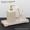 Kit de suprimentos para banheiro frasco de álcool em gel conjunto de combinação de aromaterapia bandeja de banheiro modelo de quarto de hotel utensílios de banheiro