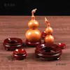 Calabaza Pequeña Natural Taibao Qi Mai Venta al por Mayor Artesanías de Madera Madera Maciza Bola de Cristal Wenwan Soporte para Calabaza Grande Base Roja