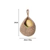 Cesta de almacenamiento de cuerda de algodón tejida a mano para colgar, juego de tres piezas para decoración de pared de cocina, multifuncional y práctica para almacenar frutas y verduras