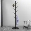 Perchero de estilo europeo de lujo ligero, perchero de pie de mármol, perchero de dormitorio, perchero de pie de arte de hierro simple para sala de estar