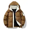Jaqueta de algodão casual com capuz de alta qualidade para outono e inverno para homens, marca moderna, estilo casual para casais, casaco de algodão espesso falso de duas peças para adolescentes
