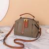 Bolso de Mano Transfronterizo de Cuero Genuino para Mujer 2025 Popular Bolso de Hombro Retro Europeo y Americano Cuero de Vaca de Primera Capa Togo Bolso Boston