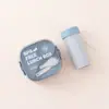 Lonchera cuadrada apta para microondas para trabajadores de oficina, lonchera para estudiantes, lonchera dividida de doble capa con juego de vaso de agua