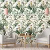 Pegatina de Pared Floral Romántica Autoadhesiva Papel Tapiz Resistente a la Humedad y al Moho Ecológico Lujo Ligero Decorativa para Pared de Dormitorio Armario Renovación