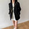 Estilo Coreano Casual Solto Moda Elegante Slim Pequeno Terno Top Cáqui Primavera 2025 Novo Outwear Ocidental para Mulheres