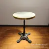 Mesa de Comedor Exterior Francesa de Pizarra Mármol con Borde de Acero Inoxidable Mesas y Sillas para Restaurante Occidental Tienda de Té con Leche Cafetería