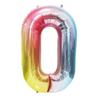 Balão digital de alumínio com tema arco-íris, versão fina de beleza imitação, 40 polegadas, gradiente, para decoração de festa de aniversário, casamento