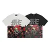 25 Venta al por mayor transfronteriza Tendencia de Belleza Emoción Mixta Serie de Diamantes Calientes Camisetas Sueltas de Manga Corta High Street Hip-Hop para Hombres y Mujeres en