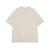 Camiseta de Algodón Puro de Doble Hilado de 280 gsm Estilo Americano Marca de Moda Oversize Manga Corta Camiseta de Hombre Holgada Cuello Redondo Camiseta de Hombre