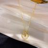 Chapado en oro real no se decolora cadena de clavícula femenina de circón mariposa de lujo nicho cadena de clavícula femenina comercio exterior Corea del Sur joyería de alta gama