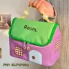 Bolsa de Cosméticos con Forma de Casa Pequeña Dopamina al por Mayor para Mujer, Neceser Portátil, Bolsa de Almacenamiento de Maquillaje Impermeable de Gran Capacidad
