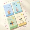 Caderno de Bolso 64K, Caderno Pequeno Fofo para Estudantes, Caderno de Prêmio, Caderno Portátil com Encadernação Costurada