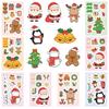 8 pegatinas navideñas de estilo nórdico con diseño de grafiti de Papá Noel, creativas y divertidas para cambiar la cara, al por mayor