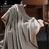 Manta de lujo tejida para vuelo de primera clase en avión, manta para aire acondicionado, manta para siesta en sofá de oficina, manta para coche