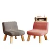Banqueta pequeña de madera maciza para uso doméstico en la sala de estar, banco lindo de tela, banqueta para cambiarse los zapatos extraíble y lavable, silla pequeña para niños con respaldo