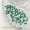 Rhinestones Pequeños Verdes Esmeralda de Base Plana para Uñas, Rhinestones Súper Brillantes con Forma de Gota de Agua y Mariposa, Decoraciones para Uñas al por Mayor