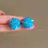 Pendientes de Flores Coloridos Estilo Super Hada para Mujer, Estilo Vacaciones de Verano en la Costa, Temática del Bosque, Pendientes Frescos y Dulces