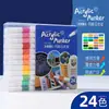 Caja de Regalo Juego de Marcadores Acrílicos para Niños, Lavables, para Estudiantes de Primaria, Especial para Arte, Pinceles de Punta Suave, No Manchan, Colores Apilables
