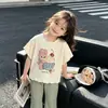 Conjunto de Verano a Rayas para Niñas 2026 Nuevo Estilo Top de Manga Corta con Volantes y Pantalones Acampanados Conjunto de Dos Piezas para Bebés Niñas