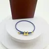 Hebilla en forma de I de Oro Duro 3D Electroplateada en Cobre con Cuerda de Acero Cuerda de Mano Ajustable Pulsera Impermeable y Resistente al Sudor Lista para la Venta