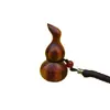 Roxo-Raio de Trovão Salgueiro Luz Dourada Cabaceira Madeira de Pessegueiro Ornamento Esculpido à Mão Chaveiro Escultura Feita à Mão
